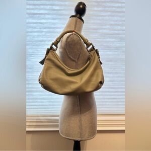 Kenneth Cole New York Light Grey Leather Shoulder Bag